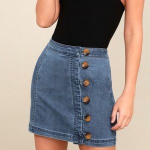 Free people jean skirt